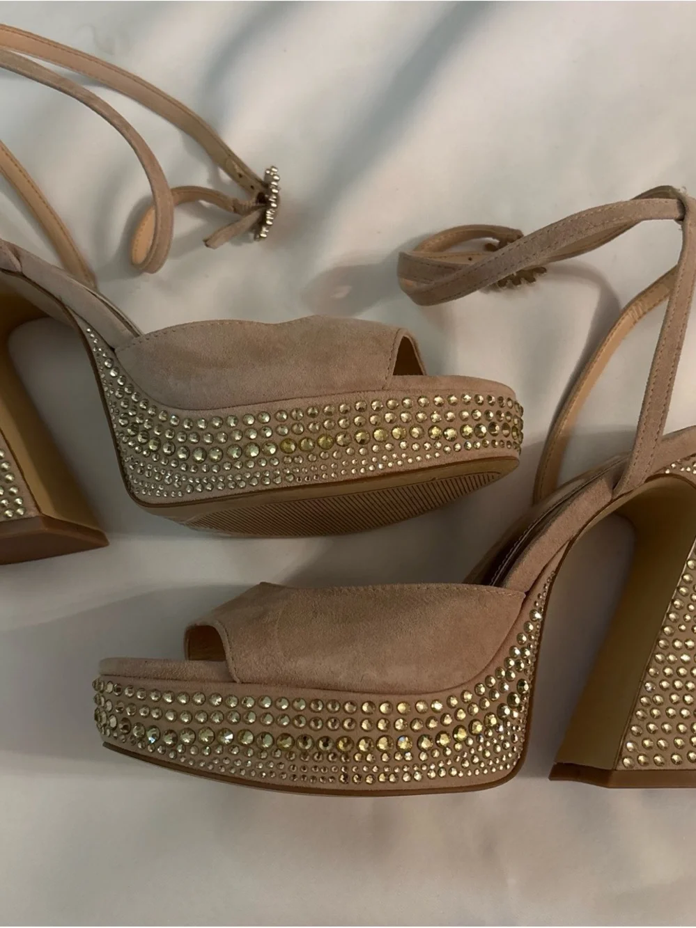 Vince Camuto Crystal Platform Heels